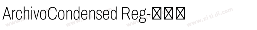ArchivoCondensed Reg字体转换